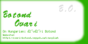 botond ovari business card